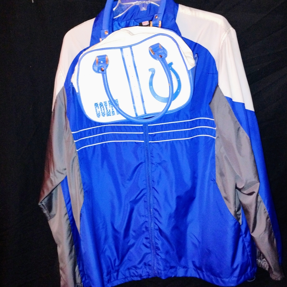 Reebok Colts Bundle ,Windbreaker Jacket And Colts Purse.